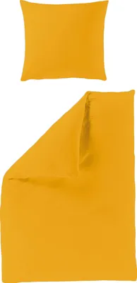 Produktbild von Traumschloss Satin Bettwäsche  uni 155 x 220 cm curry UNI, unifarben