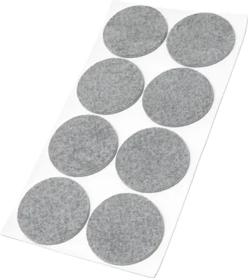 Immagine prodotto di Adsamm® | 8 feltrini autoadesivi / Grigio / Ø 60 mm / rotondi / feltrini per mobili con spessore di 3,5 mm