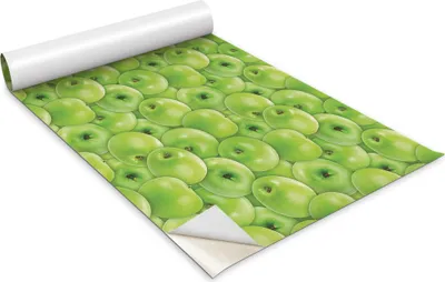 Produktbild von Selbstklebende Möbelfolie - Dekorationsfolie - Tischmöbel - Zuschneidbar - Grüne Äpfel - 100 x 50 cm