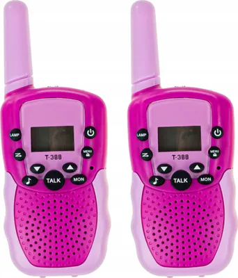 Zdjęcie produktu dla WALKIE TALKIE DLA DZIECI ZESTAW KRÓTKOFALÓWKI LATARKA 2 szt DLA DZIEWCZYNEK
