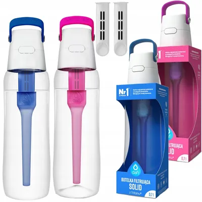 Produktbild von Dafi Solid Filterflasche 0,7l Pink & Blau Set