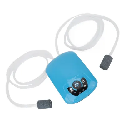 Image de Pompe à air pour aquarium, pompe à oxygène pour aquarium de poissons, pompe à air pour aquarium de poissons, pompe à oxygène à double sortie, aérateur d'air pour aquarium de poissons, pompe à bulles silencieuse