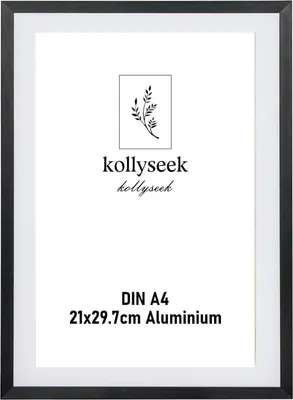Obrázek produktu pro Hliníkový obrazový rám DIN A4 21x30 cm černý akrylové sklo Rám na plakáty