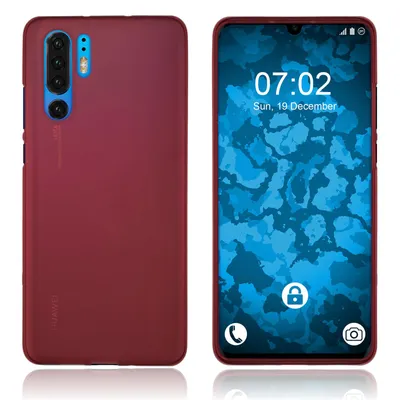 Produktbild von PhoneNatic Case kompatibel mit Huawei P30 Pro / P30 Pro New Edition - rot Silikon Hülle matt Cover