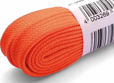 Produktbild von RINGELSPITZ - Neonsenkel flach - 130 cm, neonorange