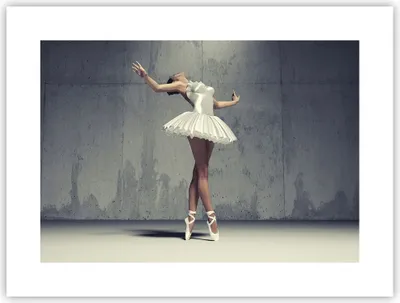 Produktbild von Poster - Poster ohne Rahmen - Ballerina Weiß Wand - 40x30 cm - Wand Bild - Wanddeko - Wandbilder - Kunstposter - Wandposter - Bilder - Kunstdruck - Wanddekoration - Wandbild - P2XAA40x30-4344