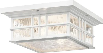 Produktbild von Elstead Beacon Square Außen-Deckenleuchte E27 2-fach Weiß IP44 Anti-Meerwasser