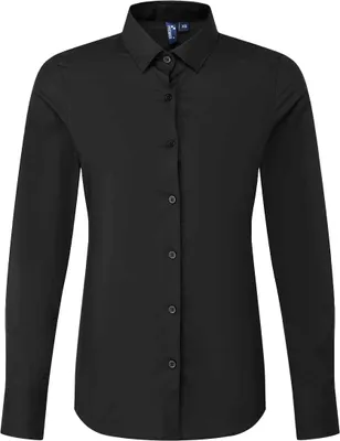 Produktbild von Premier - "Recyclight" Formelles Hemd für Damen Langärmlig RW10475 (S) (Schwarz)