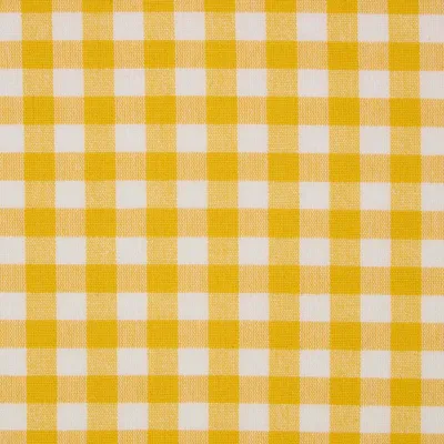 Produktbild von HOMESCAPES Vichy-Karo Baumwollstoff – Meterware gelb-weiß, 150 cm breit