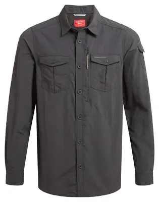 Obrázek produktu pro Craghoppers NosiLife Adventure LS II Shirt pro muže odpuzující hmyz, velikost:L, barva:Black Pepper