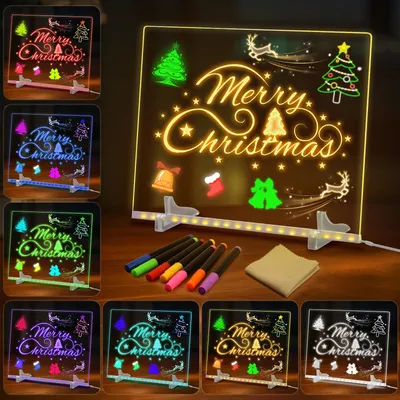 Image de Panneau d'affichage LED couleur, dimensions 35 x 25 cm, avec 4 niveaux de luminosité et 7 couleurs