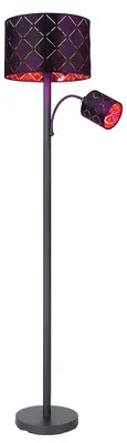 Produktbild von RGB LED Stehleuchte, Flexo Leselampe, schwarz gold, H 162 cm