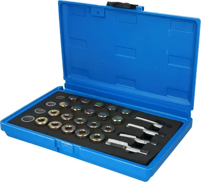 Produktbild von Brilliant Tools Reparatursatz für Öl-Ablassschrauben-Gewinde, 64-tlg.