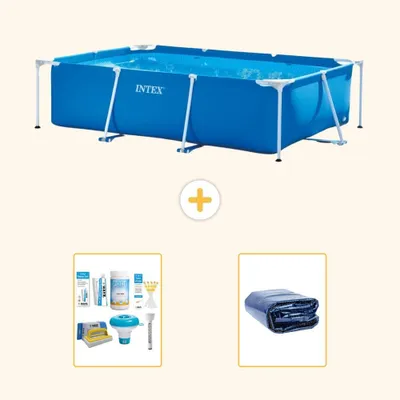 Obrázok produktu pre Obdĺžnikový bazén s rámom – 260 x 160 x 65 cm – 3-dielny – S22344