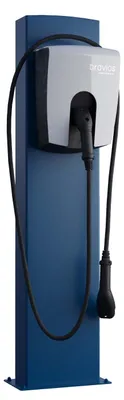 Produktbild von Universeller Wallbox Standfuß FlexiMount mit Bodenplatte in Blau