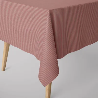 Produktbild von SCHÖNER LEBEN. Tischdecke Streifen 3mm creme rosa verschiedene Größen Größe 80x80cm