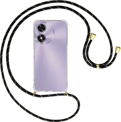 Produktbild von Handykette Backcover-Schutzhülle mit Band (Metall goldfarben) für Honor Play 50 5G / Play 50m 5G - schwarz/gold