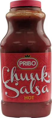 Produktbild von Tomatensauce scharf würzig Chunky Salsa Tex-Mex Sauce in der Flasche PRIBO 2400 ml
