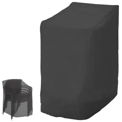 Produktbild von Gartenstuhl Abdeckung,65*65*85-114CM,Wasserdicht Winterfest Stapelstuhl Abdeckung für 6 Stühle Schutz für Stapelstühle UV-Beständiges aus 210D Oxford