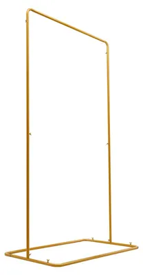 Immagine prodotto di Arco nuziale - Struttura in metallo per palloncini e sfondo - 200 x 105 x 62 cm - Base stabile - Colore oro