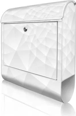 Produktbild von banjado Design Briefkasten Stahl weiß mit Zeitungsfach pulverbeschichtet "Nautilus" 38x46x12,5cm & 2 Schlüssel - Postkasten A4 Einwurf inkl. Montagematerial [BKW 12529]