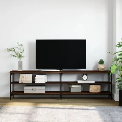 Produktbild von "im Sonderangebot"TV-Schrank Industriestil - CLORIS - Fernsehenschrank - Braun Eiche 180x30x50 cm Holzwerkstoff und Metall - DEMöbel9955775