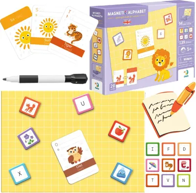 Zdjęcie produktu dla Edukacyjny Zestaw Magnetyczny "Alfabet" - Kreatywna Nauka Przez Zabaw, 200214