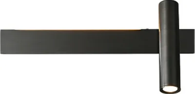 Image de Barra - Applique murale LED moderne et élégante, noire, 30 cm - droite