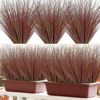 Produktbild von Kunstrasenbüschel 51 cm, rot, UV-beständig, für drinnen und draußen