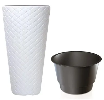 Image de Květináč MATUBA SLIM s vkladem 40 cm - barva: bílá
