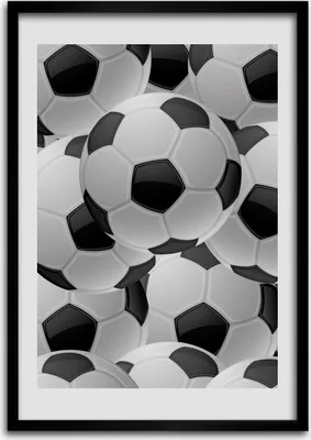 Produktbild von Bild - Bilderrahmen - Foto - 70 cm x 100 cm - MDF - Rahmen - Wandkunst - Fußball
