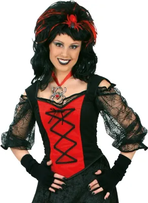 Produktbild von Damen Top Bluse Vampir Gothic Gr. 46 Halloween Fasching Karneval Party Cosplay