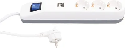 Obrázok produktu pre REV zásuvková lišta ICE 3-násobná USB a vypínač, 1,4 m, biela
