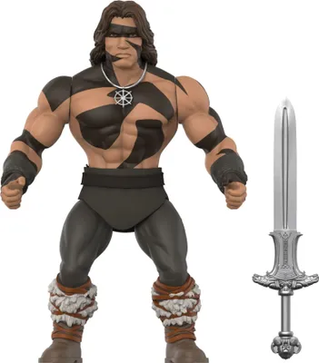 A Conan the Barbarian action figure with a sword accessory, presented on a white background.