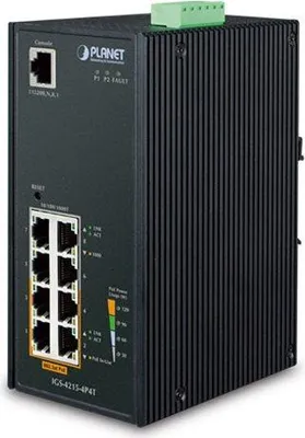 Obrázek produktu pro PLANET IGS-4215-4P4T, Řízený, L2/L4, Gigabit Ethernet (10/100/1000), Podpora napájení po Ethernetu (PoE), Montovatelné na zeď
