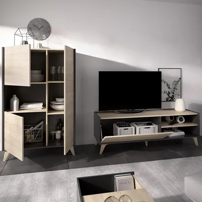 Produktbild von Tulare - Wohnzimmerset, Eichebraun, Modular