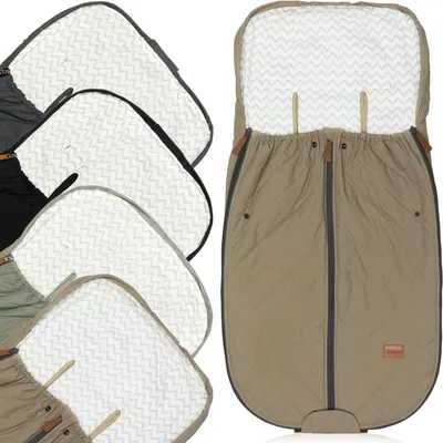 Produktbild von Fillikid Fußsack Light Big Sommerfußsack mit Baumwoll-Jersey universal Buggy Kinderwagen Jogger 100x50cm Taupe