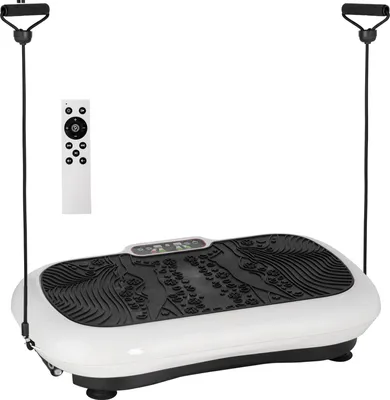 Produktbild von Vibrationsplatte Fitnessgerät Mit 2 Fitnessbändern, 99 Vibrationsstufen, Bis 120 Kg, Für Ganzkörpertraining, 200W