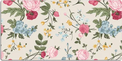 Produktbild von Schreibtischmatte Tischunterlage 120x60 cm Mauspad - Farbenfrohe Blumen