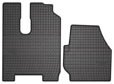 Image de Tapis avant en caoutchouc pour Mercedes Actros MP4 2011-2019 – 2 pièces, noirs, sur mesure