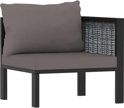 Immagine prodotto di Maison Exclusive - Elemento angolare per divano con bracciolo sinistro, in rattan sintetico, colore antracite
