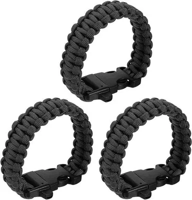 Productafbeelding van Overlevingsband met klittenbandsluiting - lus - wegwerpbare outdoorband - 250 mm - zwart