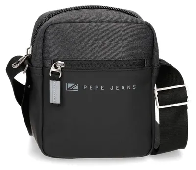 Zdjęcie produktu dla Torba na ramię Pepe Jeans Jarvis, czarna, 15 x 19,5 x 6 cm, wykonana z poliestru