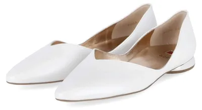 Produktbild von Högl Damen Ballerinas Weiß Glattleder Größe: 38,5