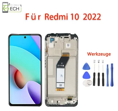 Produktbild von Für Xiaomi Redmi 10 2022 LCD Display mit Rahmen Bildschirm Touchscreen