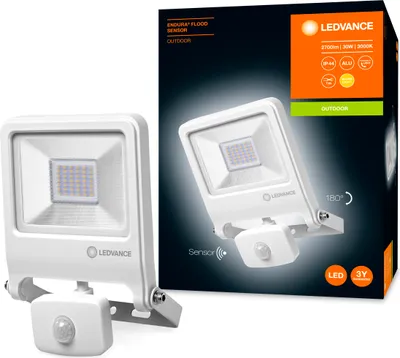 Zdjęcie produktu dla LEDVANCE 941507790, Oświetlenie zewnętrzne ścienne, Biały, Aluminium, IP44, Fasada, Garaż, I
