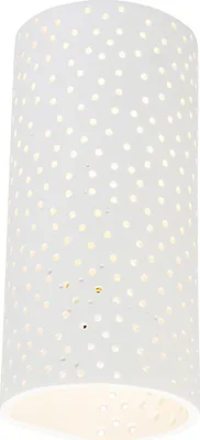 Produktbild von QAZQA - Industrie I Vintage I Vintage zylinderförmige Wandleuchte weiß Gips - Mahou I Wohnzimmer I Schlafzimmer - Zylinder - LED geeignet E14