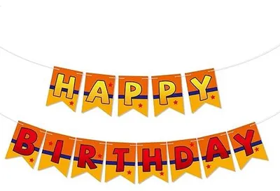 Zdjęcie produktu dla Baner Urodzinowy Anime Happy Birthday Girlanda Dekoracja Imprezy