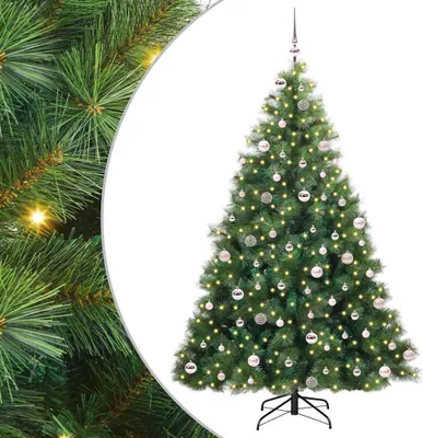 Zdjęcie produktu dla vidaXL Sztuczna choinka z 300 diodami LED zielona 240 cm PE i PVC