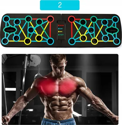 Zdjęcie produktu dla Deska Do Pompek Uchwyty Ćwiczeń Pompki Push Up Solidna 16W1 Multifunkcyjna